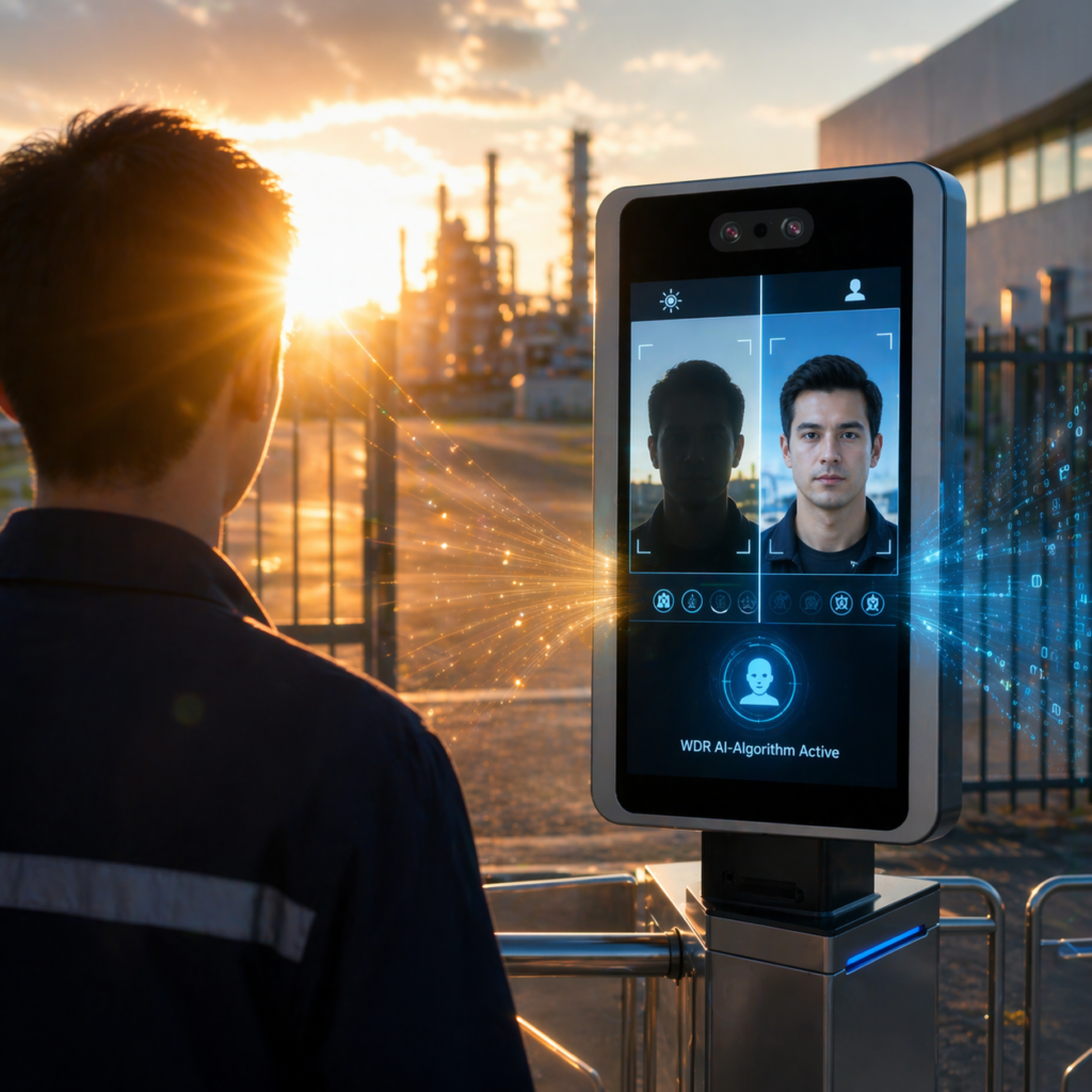 What is WDR technology and why is it important for outdoor face recognition