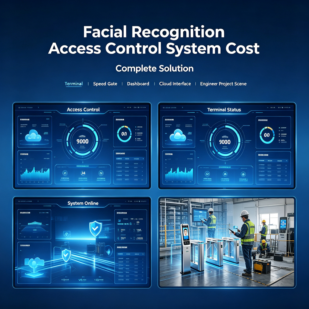 Facial recognition access control system with turnstile and smart security solution