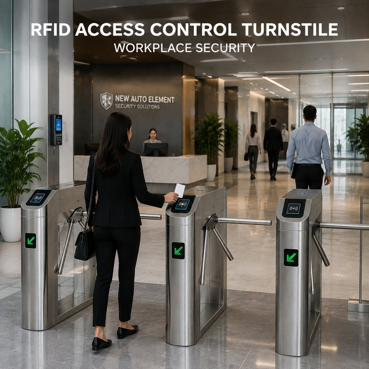 RFID access control turnstile system improving workplace security management