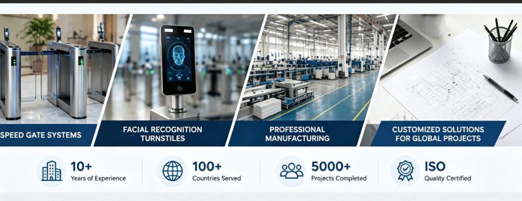 Turnstile system applications in offices airports factories and schools