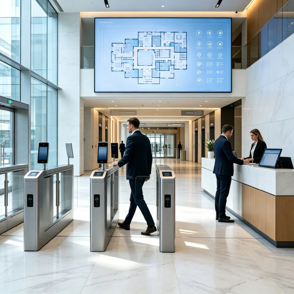 Role-based access control hardware for multi-tenant buildings