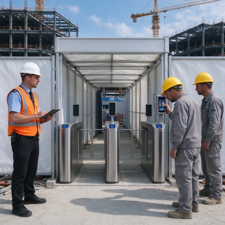 temporary construction site access control entrance