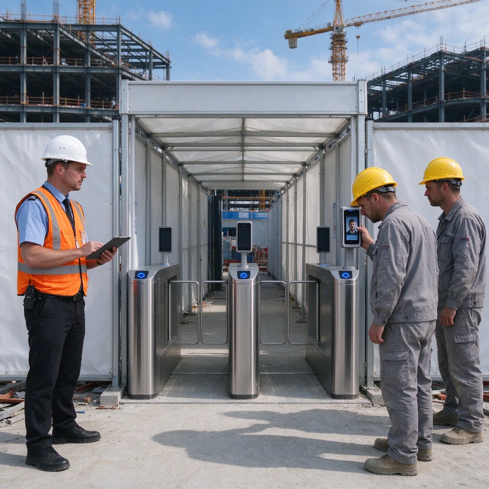 temporary construction site access control entrance