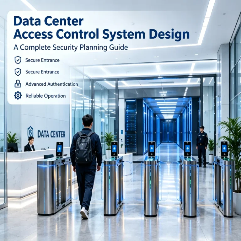Data center access control system design with biometric entrance security